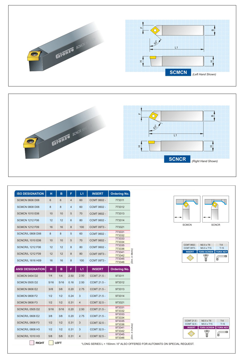 Mini Chamfering Tool & ‘v’ Turning (SCMCN) (SCNCR)